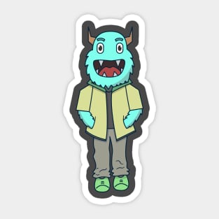 Blue Monster Sticker